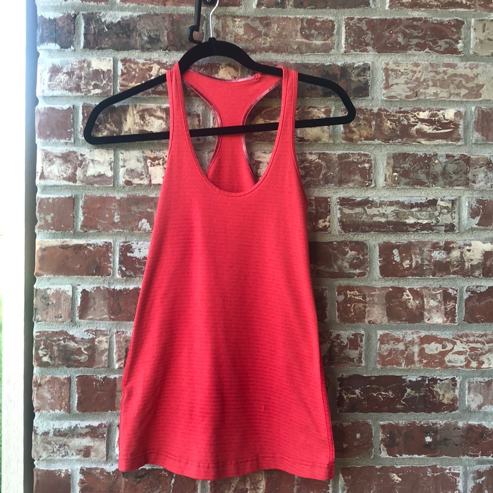 Lululemon cool racer back coral size 4